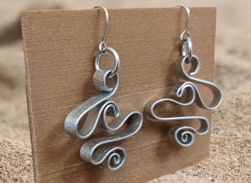 Wind and Waves earrings by Bendi's Jewelry