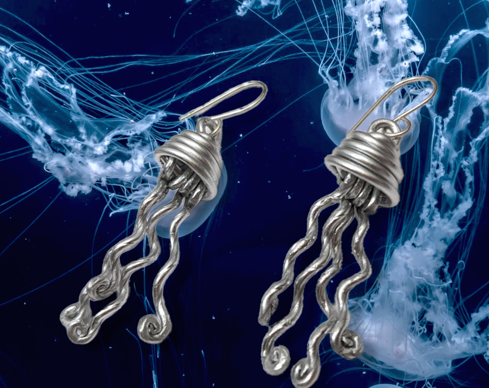 Jellyfish earrings by Bendi's