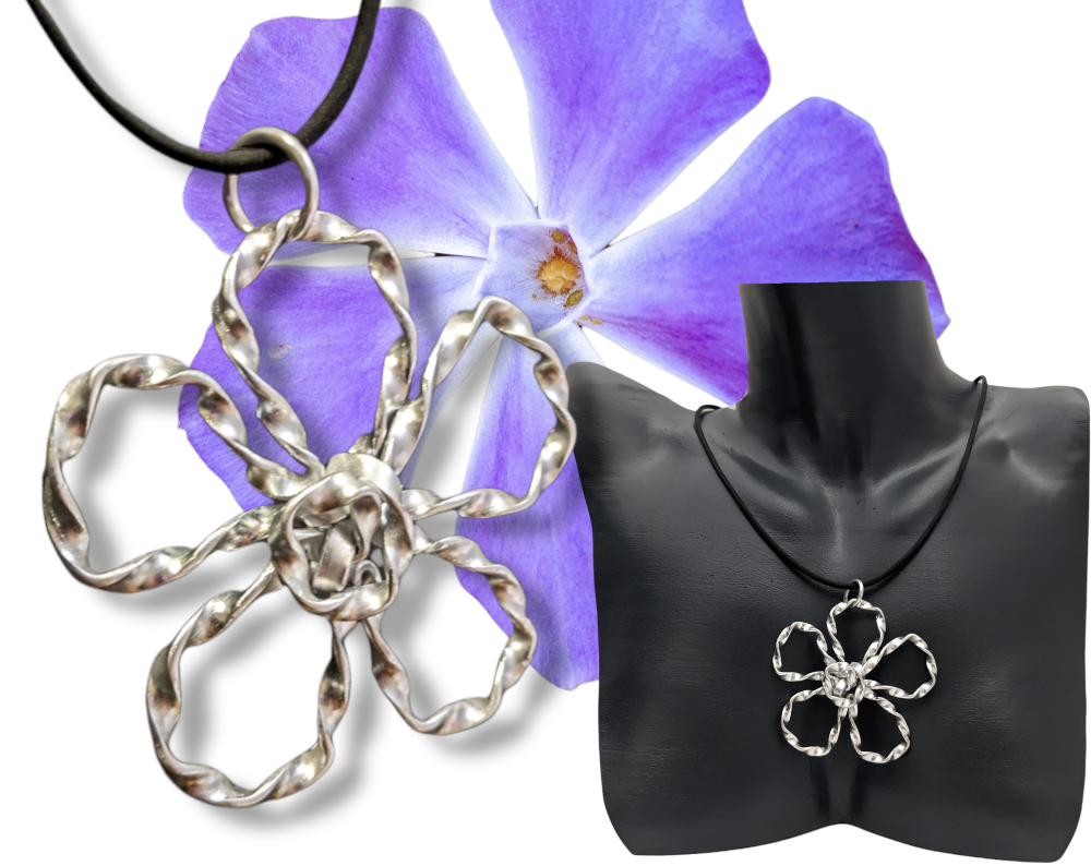 Large Flower necklace pendant by bendi's